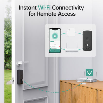 Aluminium-Tür-Smart Lock mit WLAN und Tuya Keyless Entry Keypad Control