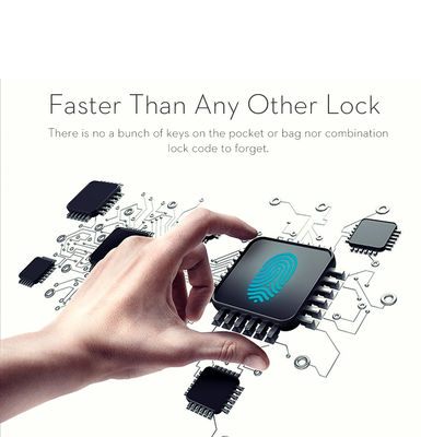 Garage Zinklegierung Security Smart Lock mit USB-Schnittstelle und Fingerabdruckerkennung