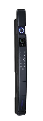 Schwarzes Smart Door Lock mit Kamera und Fingerabdruck 3D Gesichtserkennung TUYA Wasserdichtes Schloss