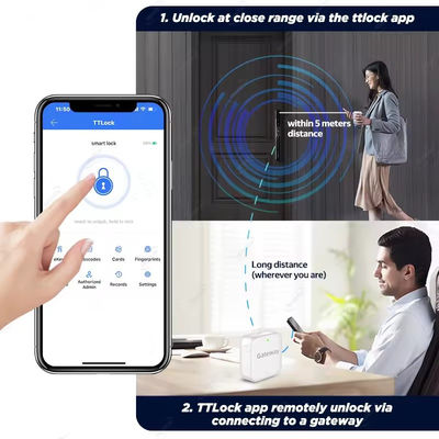 Schwarzes Smart Door Lock mit Kamera und Fingerabdruck 3D Gesichtserkennung TUYA Wasserdichtes Schloss
