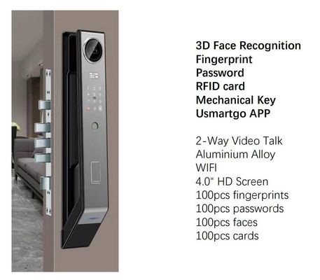 WiFi-fähiges Smart Lock mit 3D-Gesichtserkennung und U Smart go App-Kompatibilität