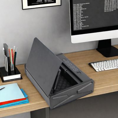 Mini Safe Digital Fingerabdruck Code Schlüssel Geld Gewehr Safe für Autohäupen freischalten