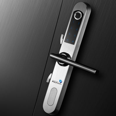 Silberner Edelstahl Fingerabdruck Bluetooth Smart elektronisches Türschloss für Holztür