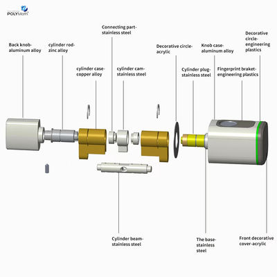 Typ-C-Stromversorgung Smart Cylinder Lock Das Produkt, das Sie für Ihre Sicherheitsanforderungen benötigen