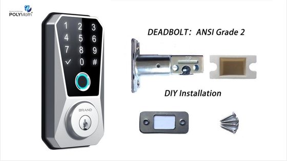 Holztür Fingerabdruck WiFi-Netzwerk verbunden Smart Lock mit Zinklegierungsmaterial