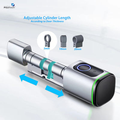 Polymath Silber Smart Door Lock Schlüssellos Fingerabdruck und IC-Karte Steuerung Dimension