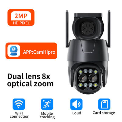 2.8 8mm Dual Lens PTZ IP-Kamera mit Hybrid-Zoom-Menschenerkennung und Audio-Fähigkeit