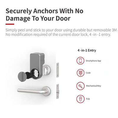 Alarmfunktion Graue Nachrüstung Smart Knob Türschloss für Bluetooth-Gateway und Deadlock