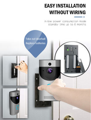 1080P Auflösung WLAN-Netzwerk drahtlose Kamera Intercom Smart Tuya Türglocke für Holzglas