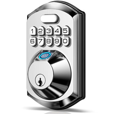 Schlüssellose Eingabe Fingerabdruck Türschloss Tuya Smart Memory Card Datenspeicheroption Grau