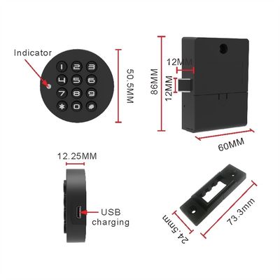 Glastür Safe Box Tresor Elektronische Tastatur Kombination Schloss mit Blue Tooth Netzwerk