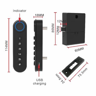Blue Tooth Netzwerk Glastür Portable Schranksperre mit digitaler Tastatur und schlüssellosem Eintrag