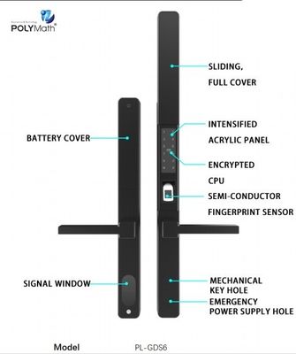 Aluminium Villa Smart Door Lock mit Fernbedienung und wasserdichtem programmierbaren Sensor