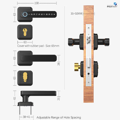 App Entsperren Hochsicherheit elektronisches Türschloss für Haus Hotel Wohnung 158mm*63mm*61mm