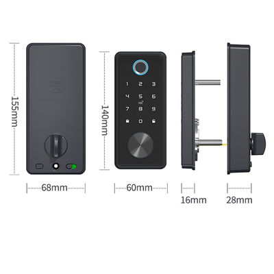 POLYMATH TT App Zylinder Smart Front Door Lock für Holztürcode APP Fingerabdruck-Entriegelungsmethode