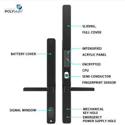 Blue Tooth Netzwerk Aluminium Tür Tuya Wasserdicht Fingerabdruck Schloss BLE WIFI Smart Tür Schloss