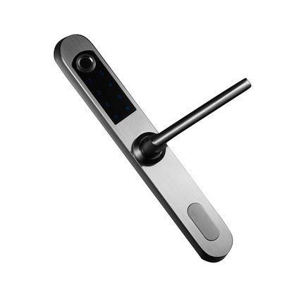 Smart Lock aus Edelstahl mit Griff in Silberfarbe