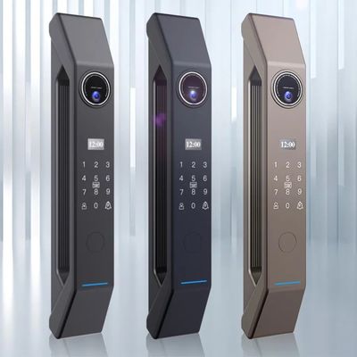Silberblau Mocha Digital Smart Door Lock Fingerabdruck/Passwort/Karte Entsperren 100 Kapazität