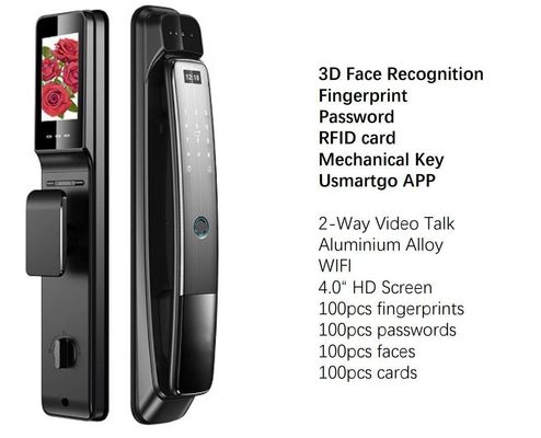 Erweiterte Sicherheit 3D-Gesichtserkennung Smart Door Lock mit Kamera und Wifi-Konnektivität