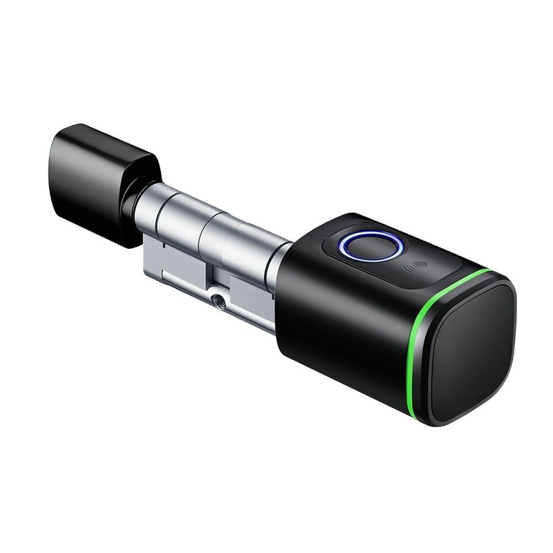 Hot IP66 Tuya Biometrisches Smart Cylinder Schloss Fingerabdruck Passwort Typ-C für Aluminium Tür