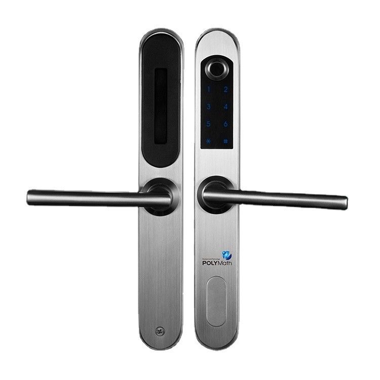 Silberner Edelstahl Fingerabdruck Bluetooth Smart elektronisches Türschloss für Holztür