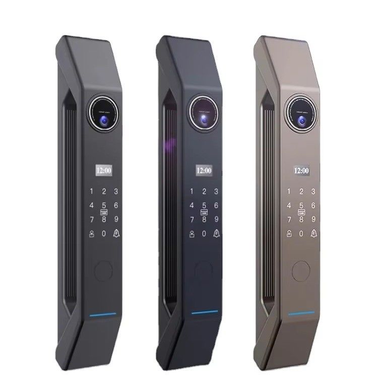 Karte Schließung Smart Doorlock mit Kamera automatische Katze Auge und Fingerabdruck APP Intercom