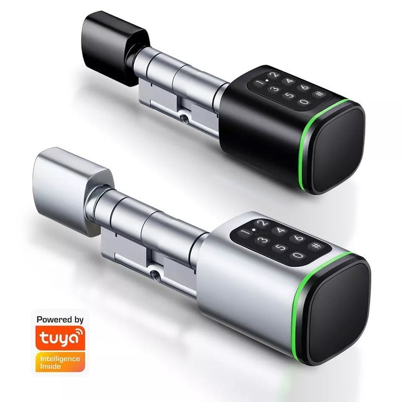 Öffnen Sie Ihre Holztür bequem mit Silber Smart Cylinder Lock Passwort freigeschaltet