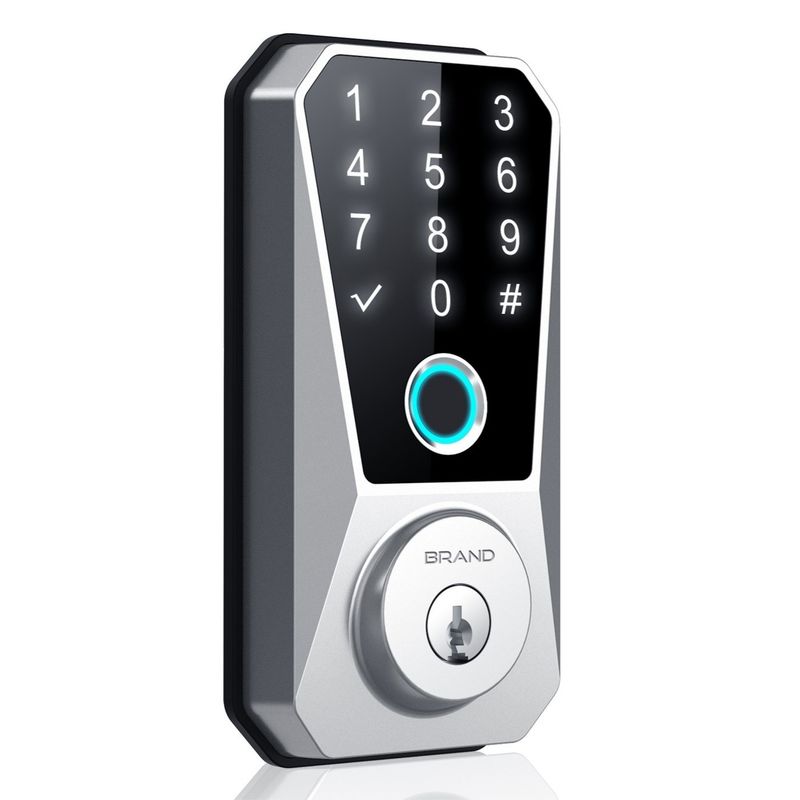 Zinklegierung Neueste USB-Wiederaufladung Biochemischer Fingerabdruck Passwort Tor Smart Door Lock