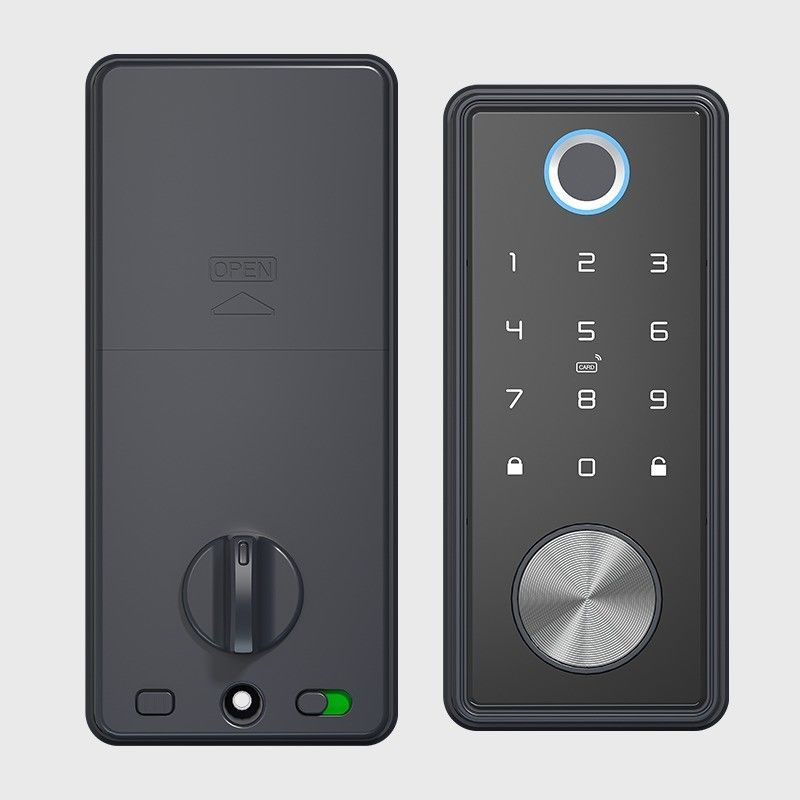 Aluminium Tür TUYA Smart Lock mit Fingerabdruckerkennung und Speicher für Speicherkarten
